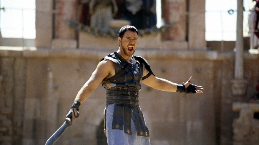 Russel Crowe no incônico papel de Maximus, general romano no filme "Gladiador" - Reuters