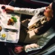 Refeição servida na classe executiva da Qatar Airways - Divulgação