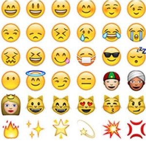 Galeria de Emojis do sistema operacional iOS, do iPhone; caracteres viraram sensação no Japão e mania se espalhou pelo mundo - Reprodução