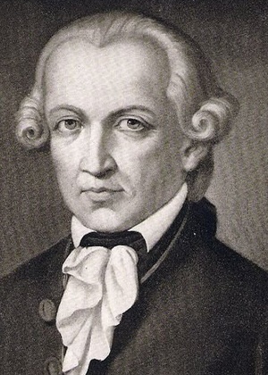Immanuel Kant (1724-1804), filósofo alemão - Reprodução de quadro