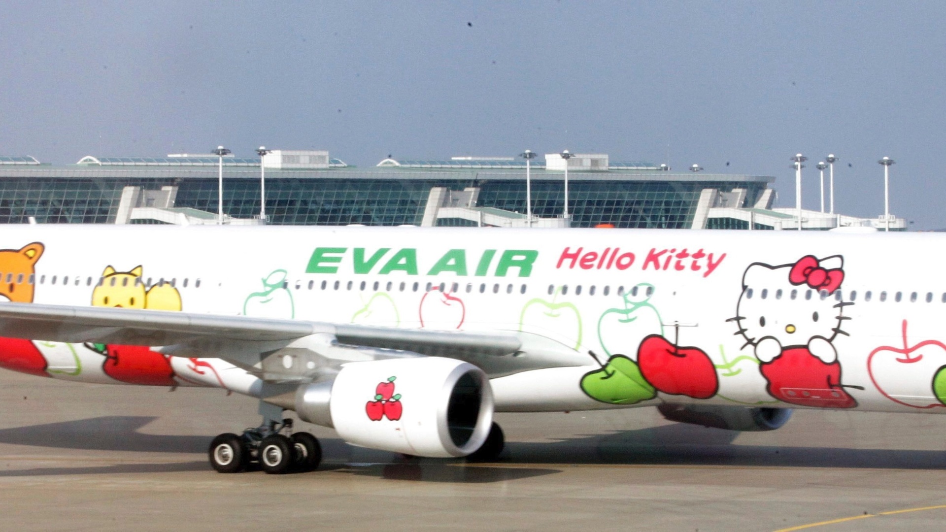 Aviões da Hello Kitty, da companhia aérea EVA, fazem voos regionais para a Ásia e de longa distância para os EUA - Yonhap/Efe
