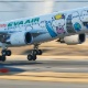 Aviões da Hello Kitty, da companhia aérea EVA, fazem voos regionais para a Ásia e de longa distância para os EUA - Kyodo/Reuters