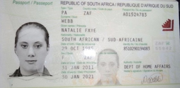 No início do ano, a polícia queniana divulgou a imagem do suposto passaporte falso da "viúva branca" - Divulgação