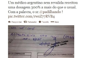 Falso médico: Estudante prescreve receita com carimbo de outra médica