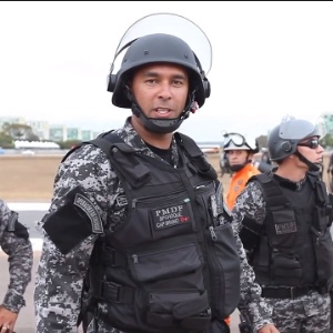 Capitão Bruno, do Batalhão de Choque da Polícia Militar do Distrito Federal, disse que agrediu manifestantes "porque quis"