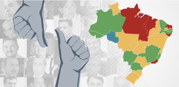 Pesquisa mostra avaliação de Dilma e 27 governadores - Arte/UOL