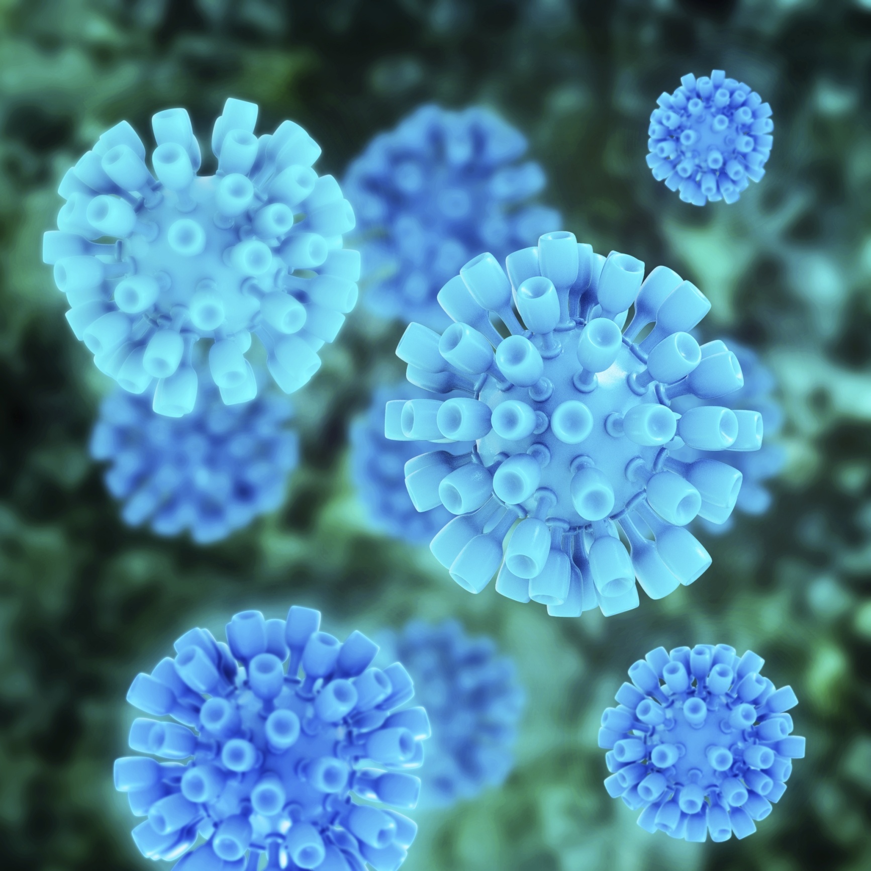 Vírus da hepatite em ilustração em 3D; fígado - Getty Images/iStockphoto