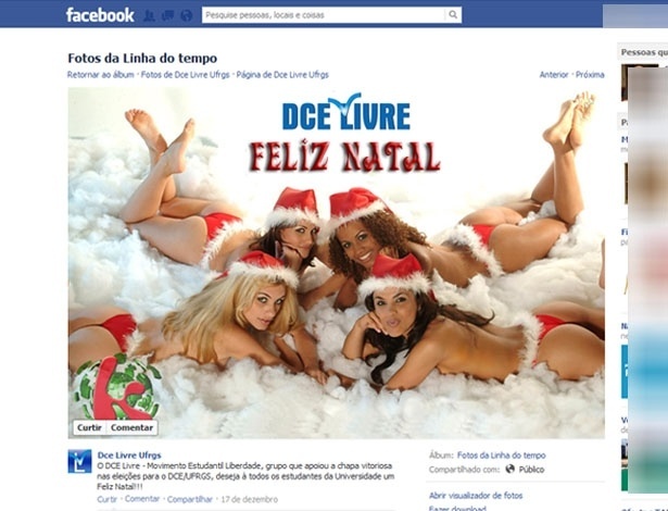 Vários comentários chamaram a publicação de machista e sexista - Reprodução/Facebook DCE Livre Ufrgs