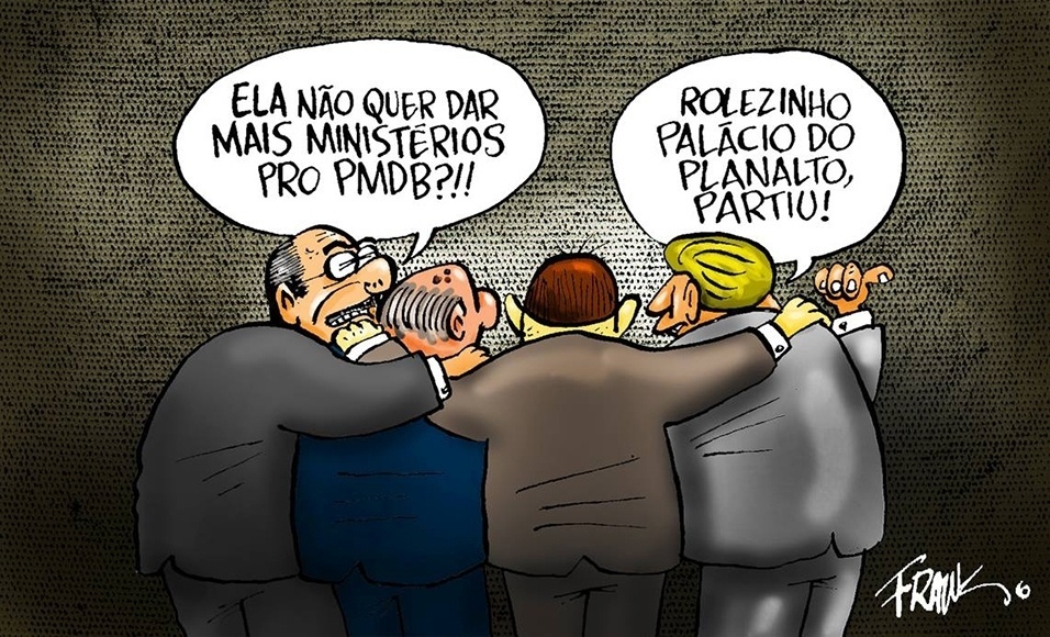 16.jan.2014 - Na charge do cartunista Frank Maia são os parlamentares que organizam um "rolezinho" no Planalto - Frank Maia/www.facebook.com/frank.maia.5