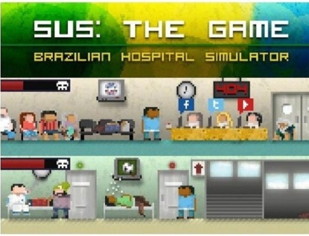 O jogo começa quando o personagem, que está doente, entra num hospital público para receber atendimento, daí em diante, ele precisa enfrentar várias etapas - Reprodução