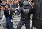 Protesto no Rio de Janeiro tem 28 detidos e dois PMs feridos a pedradas - Vanderlei Almeida/AFP