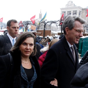 A diplomata norte-americana Victoria Nuland, durante visita à Ucrânia - Vasily Fedosenko/Reuters
