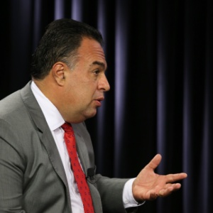 O deputado federal André Vargas (PT-PR), durante entrevista à Folha e ao UOL - Sérgio Lima - 12.fev.2014/Folhapress
