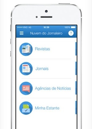 Tela do aplicativo Nuvem do Jornaleiro para iPhone - Reprodução