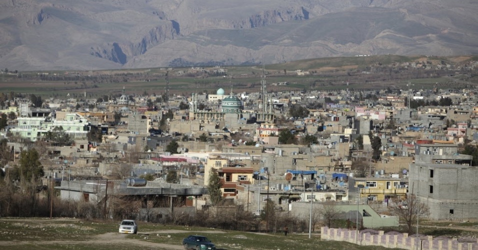 13.mar.2014 - Vista da cidade curda de Halabja, próximo a Sulaimaniya, a 260 km a nordeste de Bagdá. Foto foi tirada em 1º de fevereiro de 2014