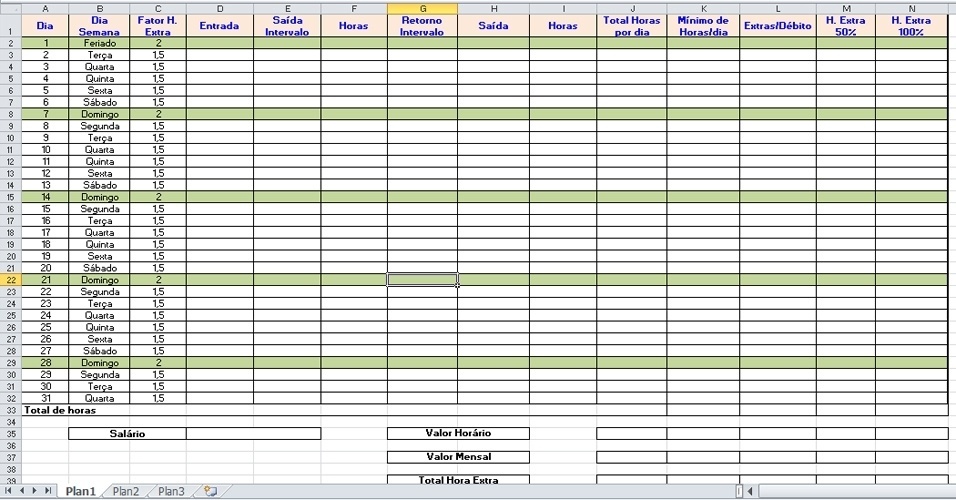 Saiba como usar o Excel para calcular valor de horas extras Fotos