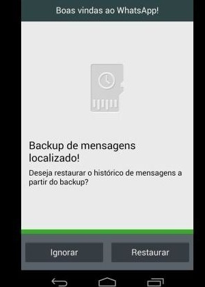 O WhatsApp realiza automaticamente, a cada 24 horas, um backup de todas as mensagens recebidas e enviadas - Reprodução