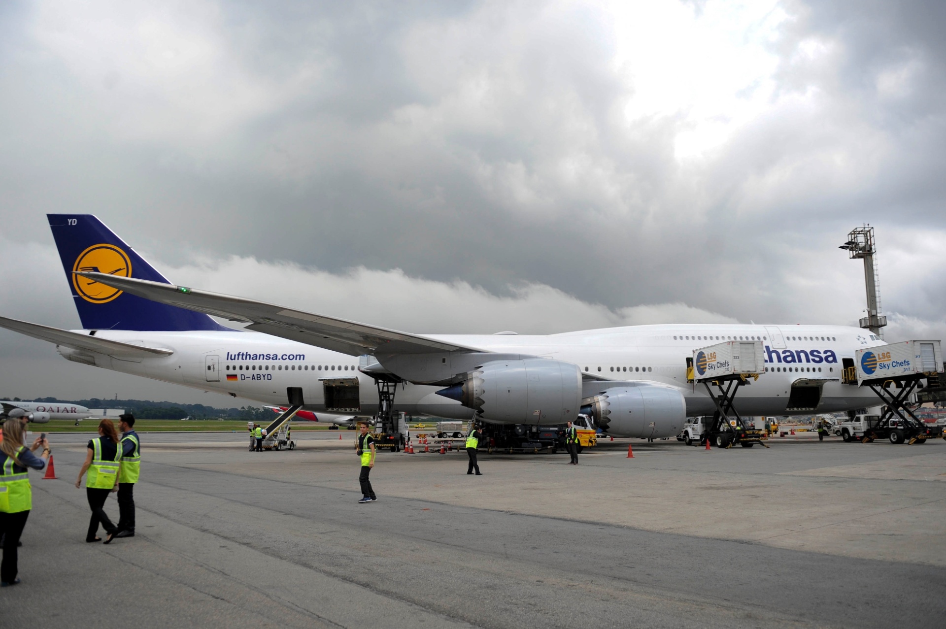 Boeing 747-8 Intercontinental, usado pela Lufthansa em voos diários entre São Paulo e Frankfurt, na Alemanha - Junior Lago/UOL
