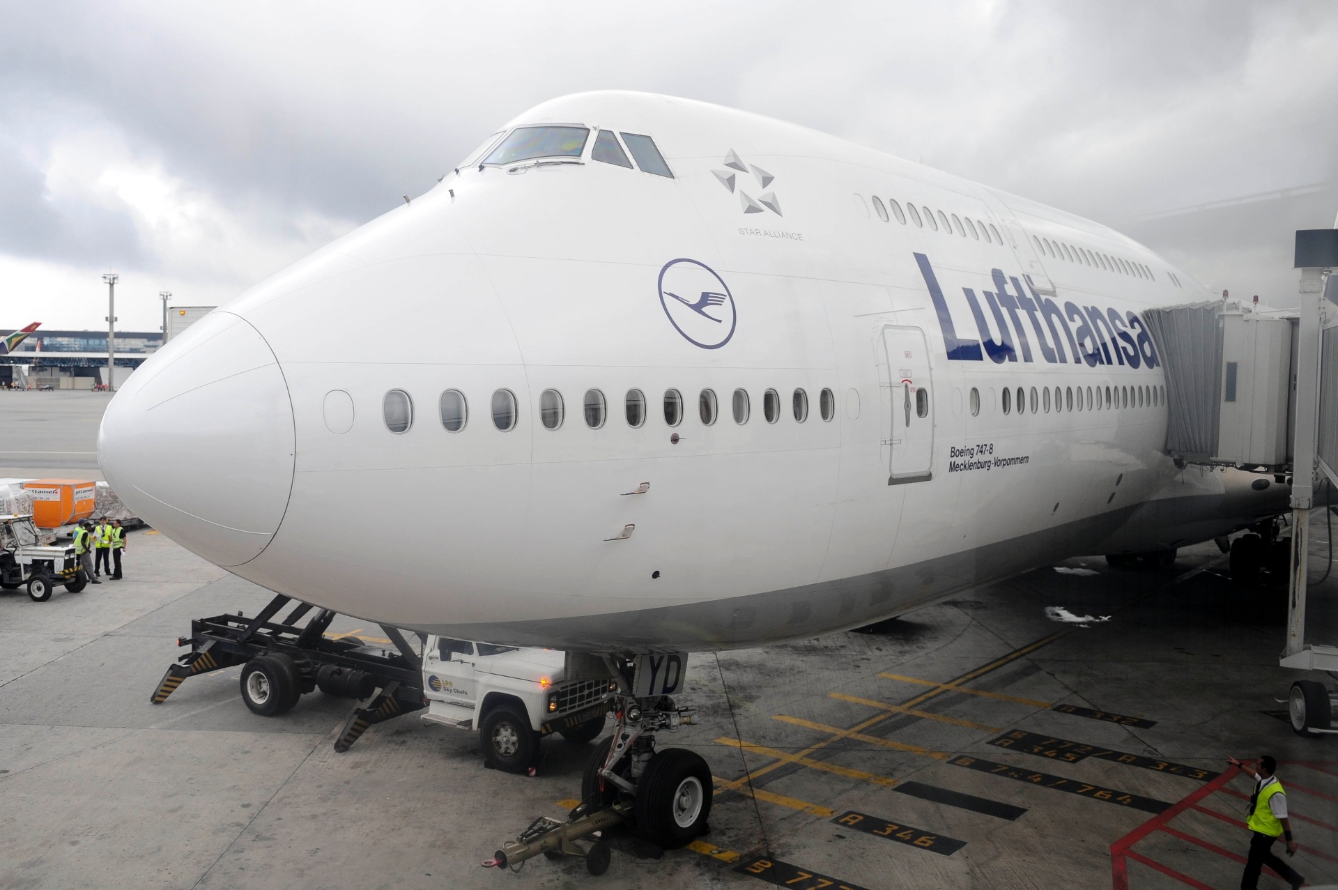 Boeing 747-8 Intercontinental, usado pela Lufthansa em voos diários entre São Paulo e Frankfurt, na Alemanha - Junior Lago/UOL