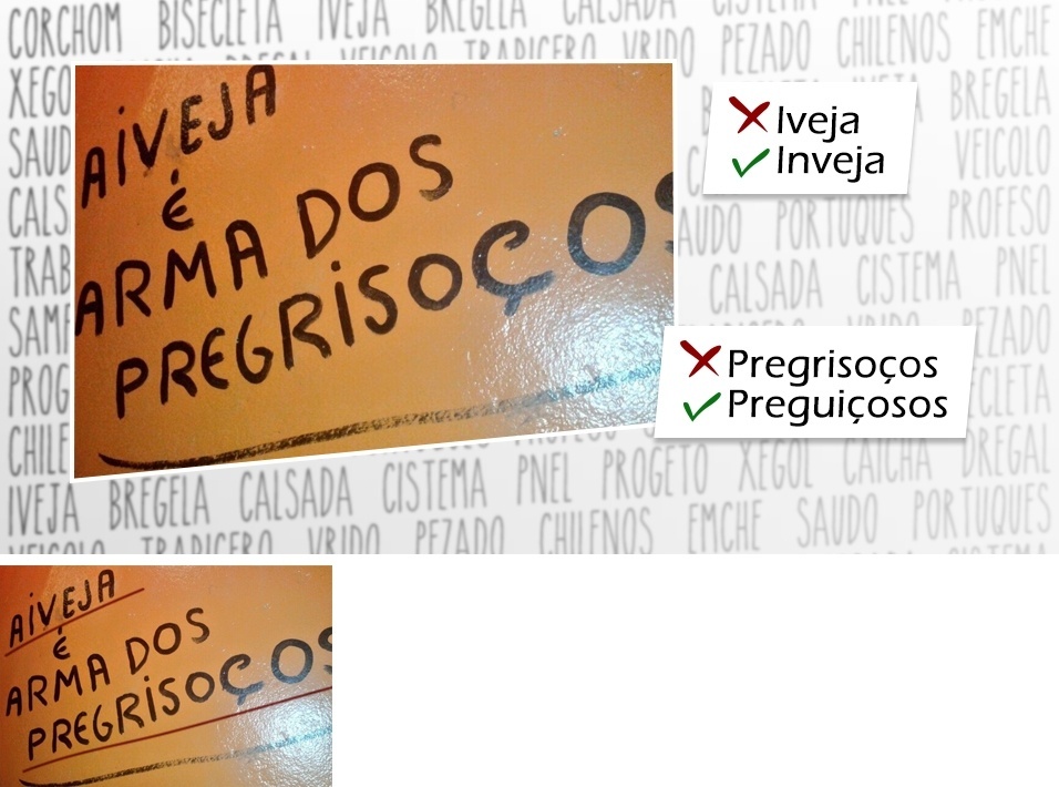 Erros de português Simão - Arte/UOL