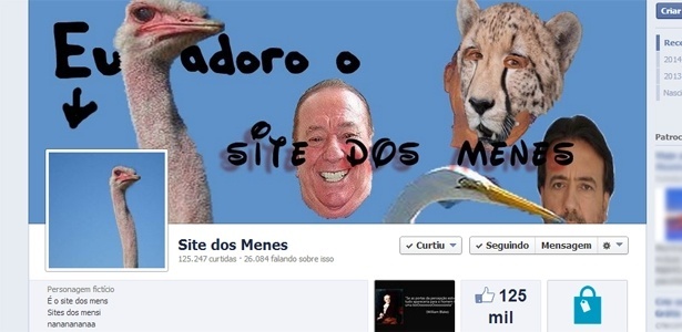 Fanpage do Site dos Menes no Facebook - Reprodução - Reprodução