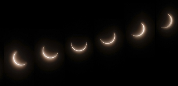 Eclipse solar visto da Estação Casey, em Vincennes Bay, na Antártida, em 2014 - Australian Antarctic Division/Reuters