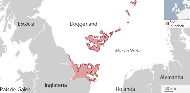 Doggerland, que um dia conectou a Grã-Bretanha à Europa continental, desapareceu após ser atingida por onda causada por delizamento de terra debaixo d"água - BBC