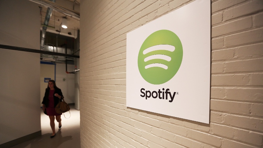 Escritório do Spotify em Nova York; empresa diz que demitirá 600 funciónários mundialmente - Mario Tama/Getty Images/AFP