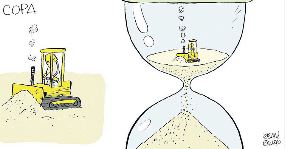 Imagem para álbum charges e problemas da Copa - - Jean Galvão/Folha de São Paulo