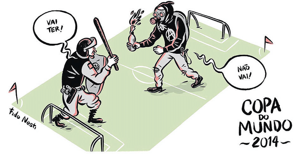 Imagem para álbum charges e problemas da Copa - - Fido Nesti/Folha de S. Paulo