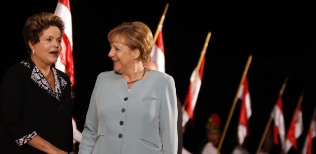 A presidente Dilma Rousseff recebeu a chanceler alemã Angela Merkel em Brasília em junho