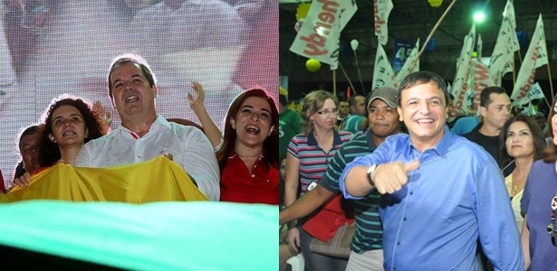 À esquerda, o atual governador do Acre Tião Viana (PT) participa de convenção que oficializou sua candidatura à reeleição. Na direita, Márcio Bittar (PSDB) também participa de convenção que oficializou sua candidatura ao governo do Estado. Ambas ocorrerão na sexta-feira (27)