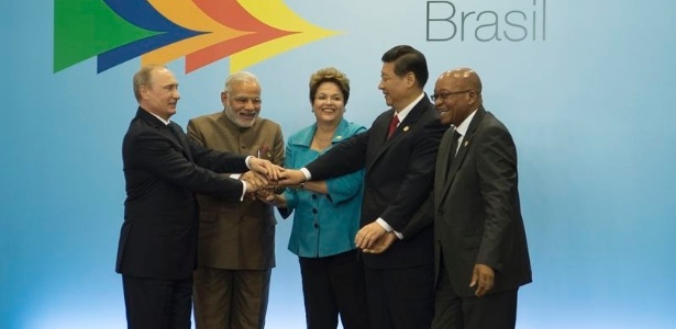 Putin (Rússia), Modi (índia), Dilma (Brasil), Xi Jinping (China) e Zuma (África do Sul) - Marcelo Camargo/Agência Brasil