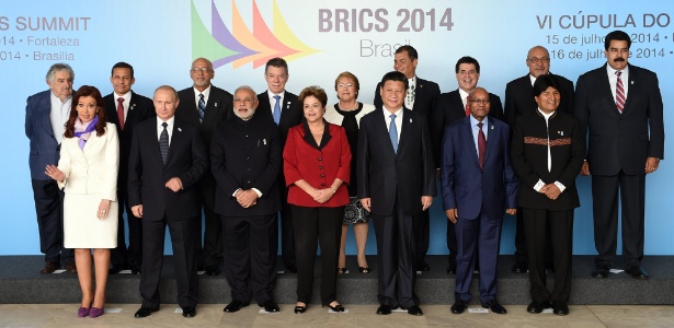 Chefes de Estado sul-americanos estão em Brasília para reunião do Brics - AFP PHOTO/EVARISTO SA