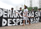 Índios protestam na avenida Paulista (SP) por demarcação de terra - J. Duran Machfee/Futura Press/Estadão Conteúdo