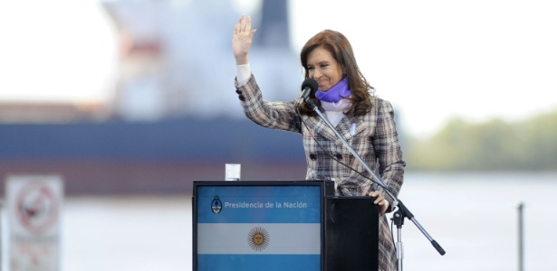 A presidente da Argentina, Cristina Kirchner, em evento em Rosário (Argentina) - AFP