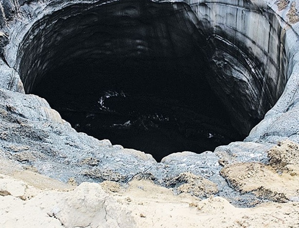 A nova cratera de Yamal foi avistada no distrito de Taz, próximo à vila de Antipayuta, e tem cerca de 15 metros de diâmetro - Reprodução/Siberian Times