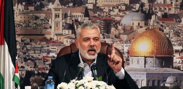 O líder do Hamas, Ismail Haniyeh, teve a casa atingida por míssil israelense - 