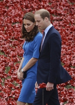 5.ago.2014 - William e Kate em Londres, um mês antes de anunciarem a nova gravidez