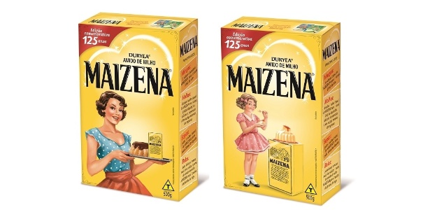 Novas embalagens da Maizena comemoram os 125 anos da marca no Brasil - Montagem/Reprodução