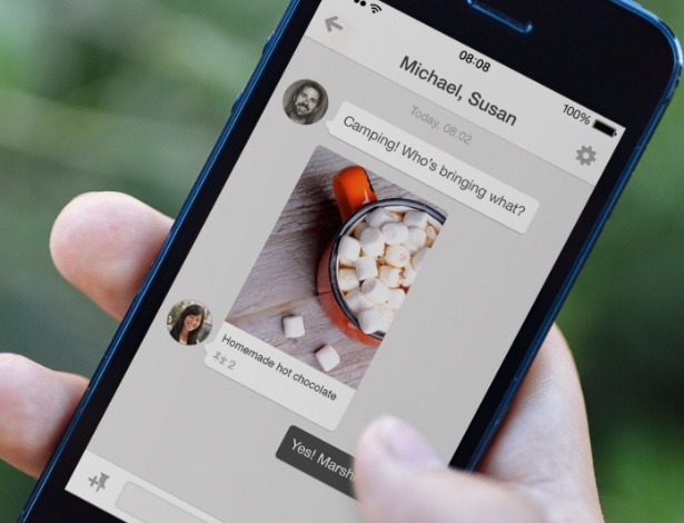 Rede social Pinterest estreia opção que permite ter conversa com até dez pessoas - Divulgação