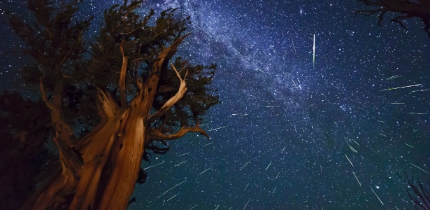 Chuva de meteoros Perseidas em 2013, na Califórnia (EUA) - Reprodução/Kenneth Brandon