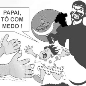 Reprodução da charge publicada no jornal "O Estado do Maranhão"