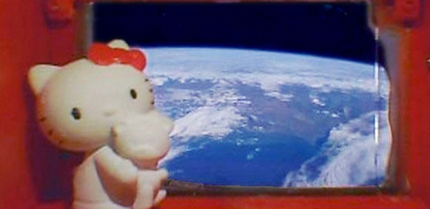 A personagem Hello Kitty viveu um novo momento de glória: agora ela foi ao espaço - AFP
