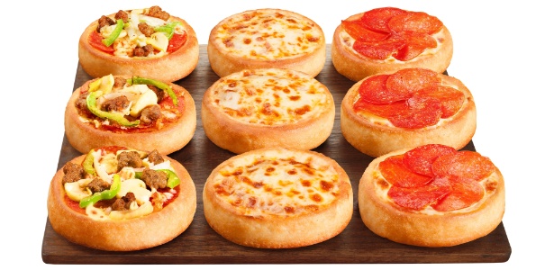 Pizzas da linha Sliders, criada recentemente pela Pizza Hut para atrair a classe C - Divulgação
