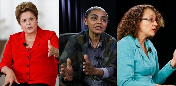 Com Marina Silva (PSB) candidata, eleições presidenciais de 2014 terão três mulheres no páreo pela primeira vez. São candidatas ainda a presidente Dilma Rousseff (PT) e Luciana Genro (PSOL)
