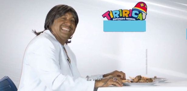 12.ago.2014 - Tiririca faz paródia com Friboi e Roberto Carlos