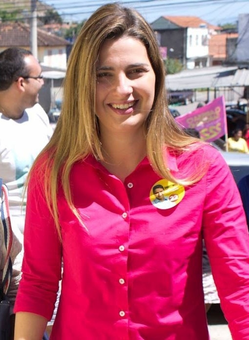 Clarissa Garotinho, candidata a deputada federal pelo PR do Rio de Janeiro. Ela é filha do candidato a governador Anthony Garotinho