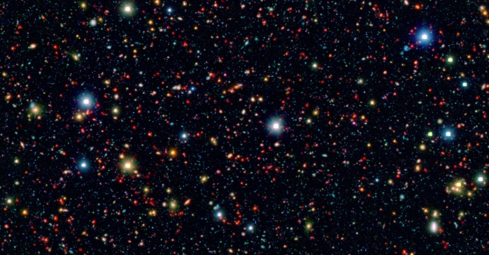 11.set.2014 - Nasa divulga nesta quinta-feira (11) registro de milhares de galáxias feito pelo telescópio japonês Subaru, em Mauna Kea, no Hawaí