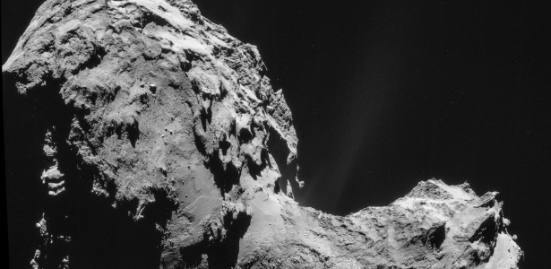 A última imagem feita pela sonda mostra o cometa 67P/ Churyumov-Gerasimenko a 28,6 quilômetros de distância - Esa/Rosetta/AFP